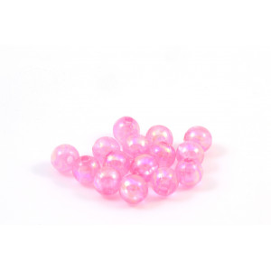 Pink AB translucent round acrylic beads